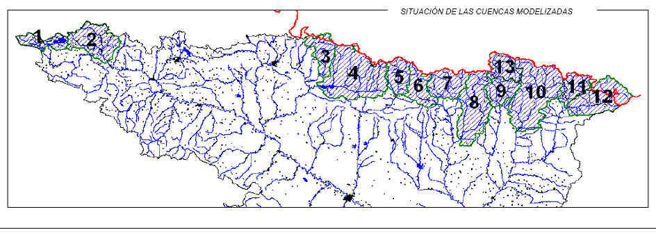 Subcuencas incorporadas al Modelo Aster